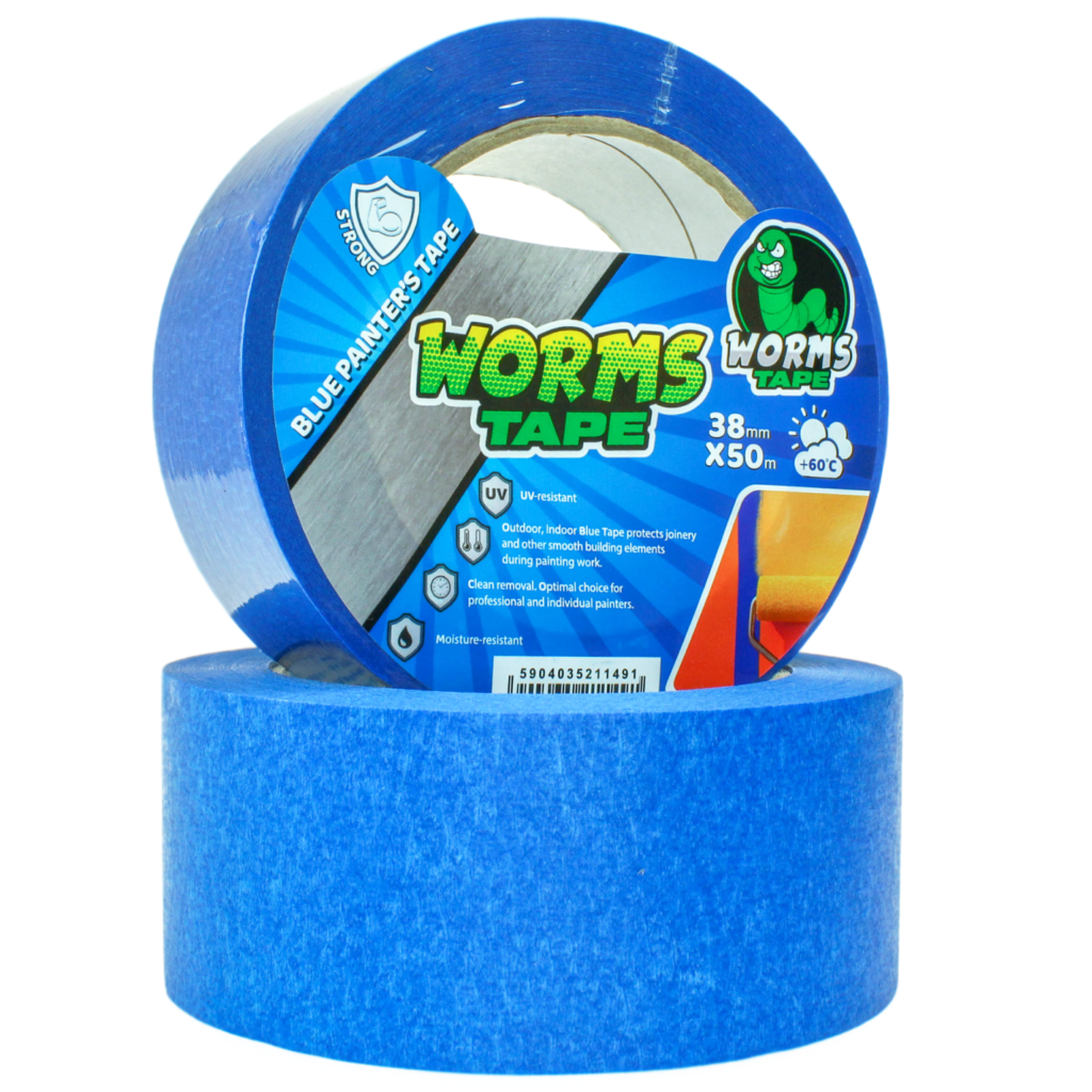WORMS TAPE taśma malarska niebieska 38mm x 50m