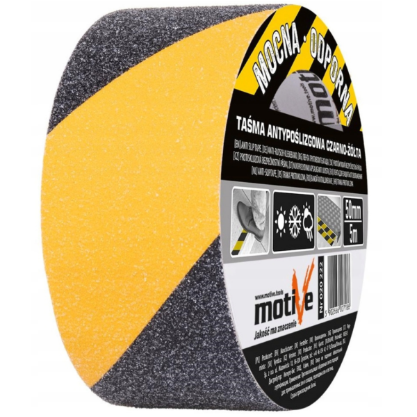 MOTIVE TAŚMA ANTYPOŚLIZGOWA ŻÓŁTO-CZARNA 50MM/5M 020 222